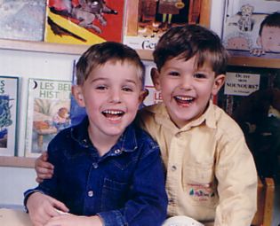 Sebastien et Guillaume - decembre 1994